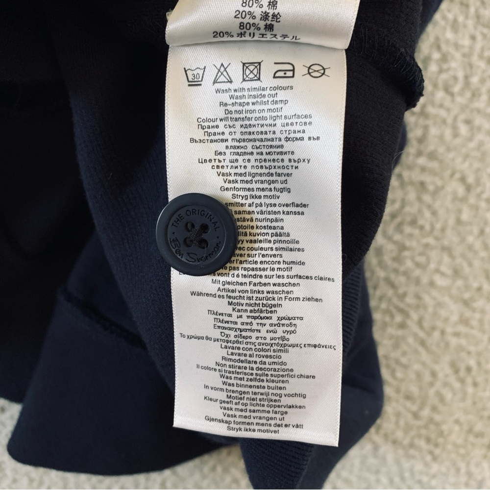 Ben Sherman Sweater Jacket Men's Zipper Knit Cotton Blend Navy Size‎ XL - Picture 13 of 16